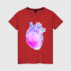 Женская футболка Реалистичные силуэт сердца