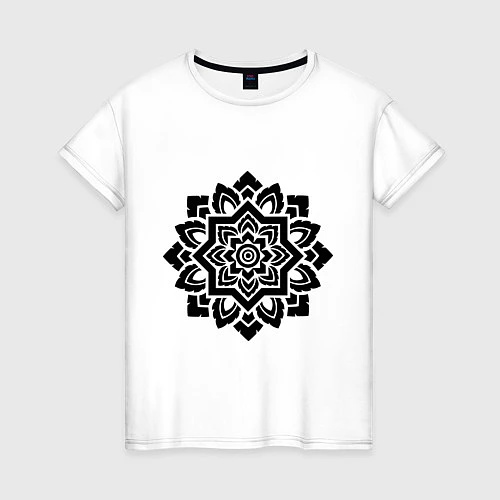 Женская футболка Орнамент мозаика / Белый – фото 1