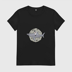 Женская футболка Космическая акула
