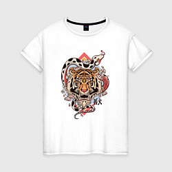 Женская футболка Тигр и Змея