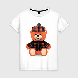 Женская футболка Медвежонок шотландец