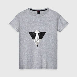 Женская футболка НЛО треугольник