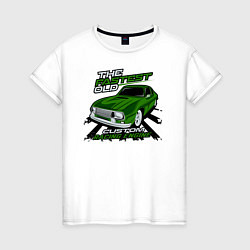 Женская футболка Авто с гоночным движком