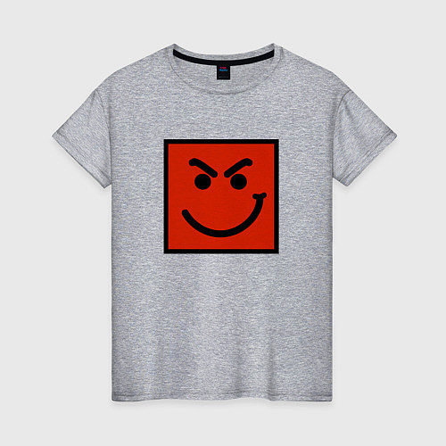 Женская футболка BON JOVI HAVE A NICE DAY SMILE LOGO / Меланж – фото 1