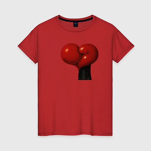 Женская футболка Боксерские перчатки- сердце / Красный – фото 1