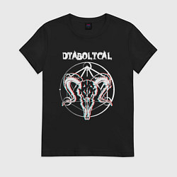 Футболка хлопковая женская Diabolical, цвет: черный