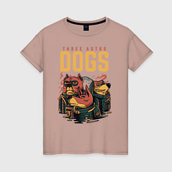 Женская футболка Собаки космонавты