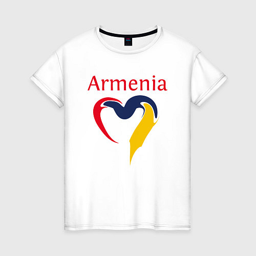 Женская футболка Armenia Heart / Белый – фото 1