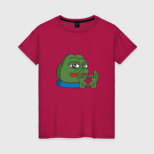 Женская футболка Pepe love пепе лов / Маджента – фото 1