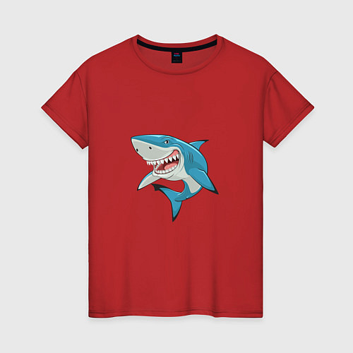 Женская футболка Акула-молот / Красный – фото 1