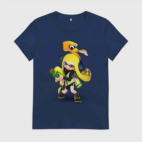 Женская футболка Splatoon Girl / Тёмно-синий – фото 1