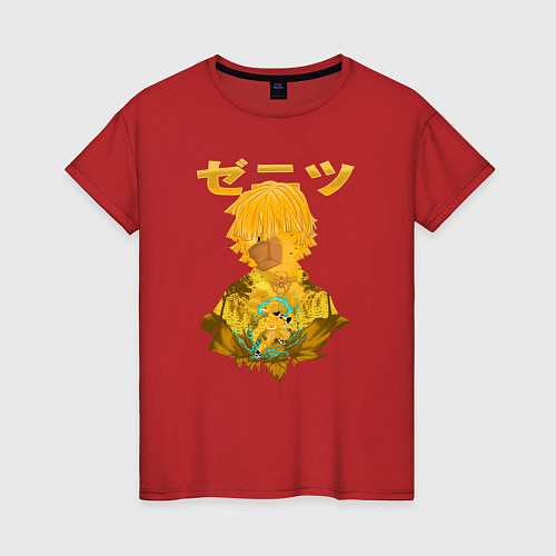Женская футболка Зеницу Агацума силуэт / Красный – фото 1