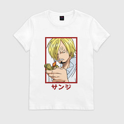 Женская футболка Санджи закуривает