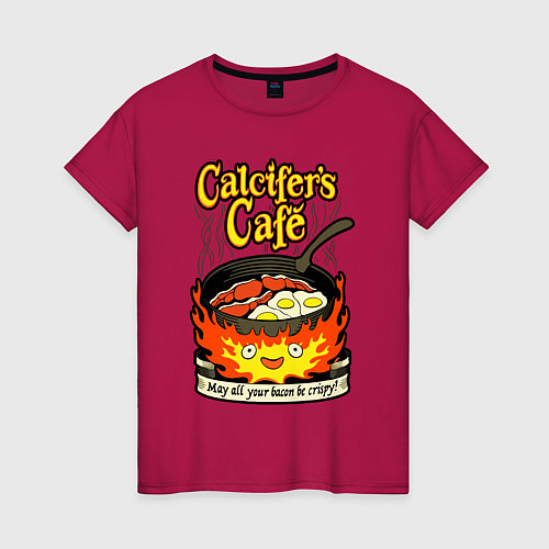 Женская футболка Calcifer cook / Маджента – фото 1