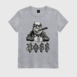 Женская футболка Мужчина босс