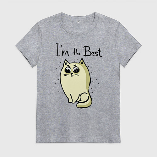 Женская футболка Самый лучший кот / Меланж – фото 1