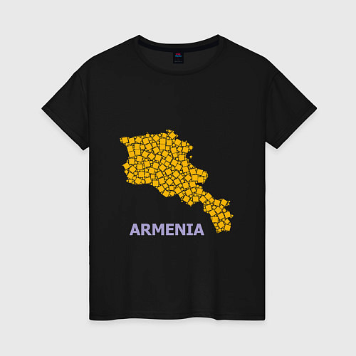 Женская футболка Golden Armenia / Черный – фото 1