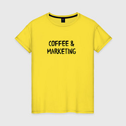 Женская футболка Кофе и маркетинг