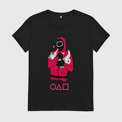 Женская футболка Игра в кальмара - милый котик