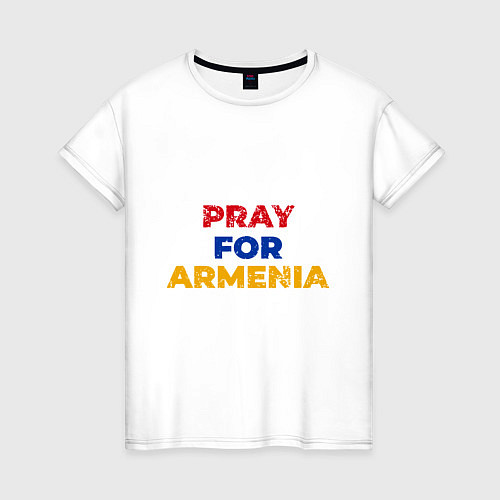 Женская футболка Pray Armenia / Белый – фото 1