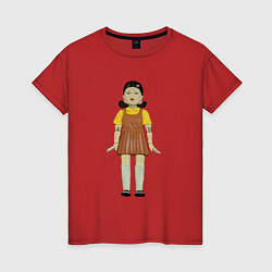 Женская футболка Игра в кальмара: Кукла