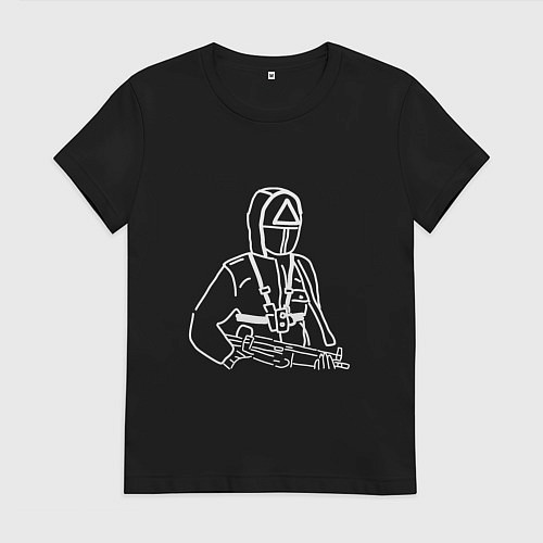 Женская футболка Игра в кальмара игра на выживание в Корее / Черный – фото 1