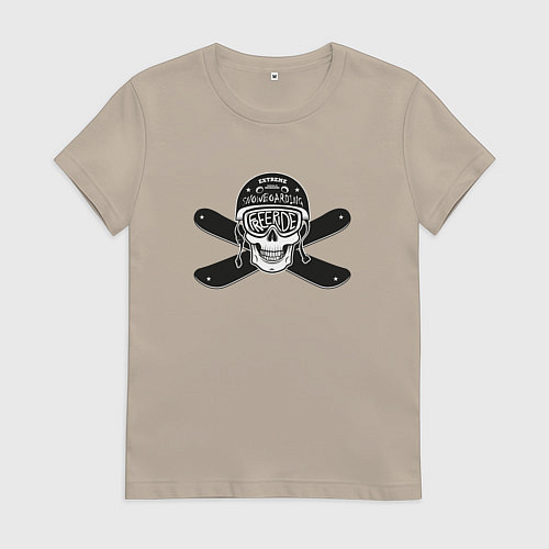 Женская футболка WINTER IN SHEREGESH / Миндальный – фото 1