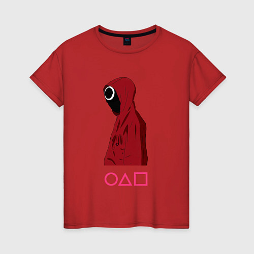 Женская футболка Игра в кальмара - круг / Красный – фото 1