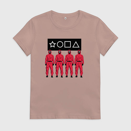 Женская футболка Русская Игра в кальмара / Пыльно-розовый – фото 1