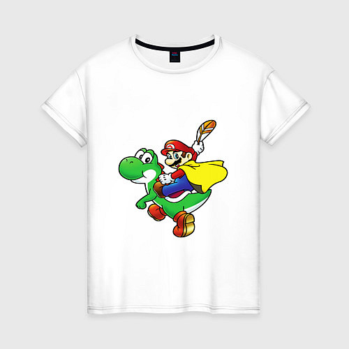 Женская футболка Yoshi&Mario / Белый – фото 1