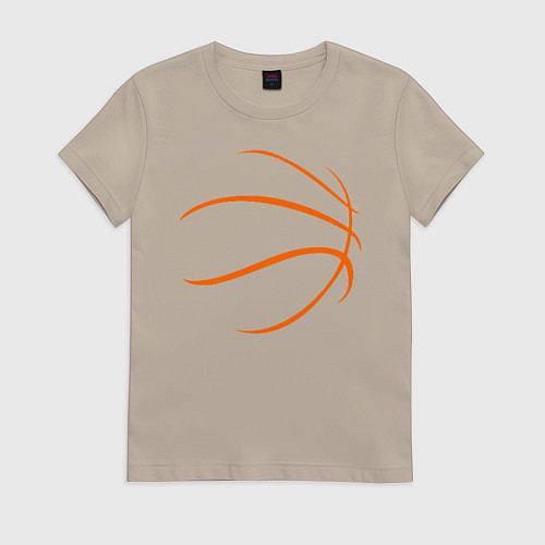 Женская футболка Баскетбольный мяч / Миндальный – фото 1