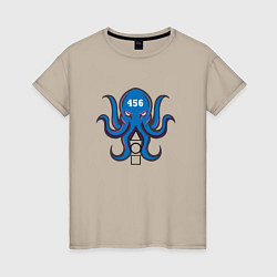 Женская футболка Ojingeo geim синий кальмар