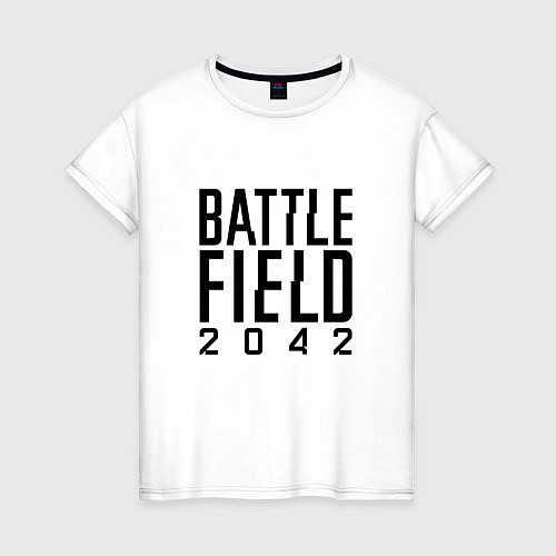 Женская футболка BATTLEFIELD 2042 LOGO БАТЛФИЛД 2042 ЛОГО / Белый – фото 1