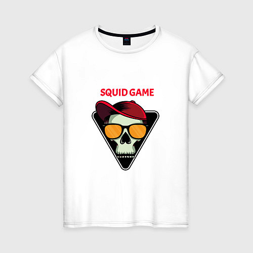 Женская футболка Squid Game Skull / Белый – фото 1