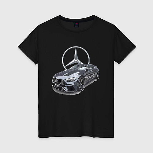 Женская футболка Mercedes AMG motorsport / Черный – фото 1