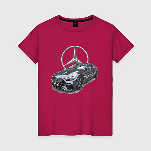 Женская футболка Mercedes AMG motorsport / Маджента – фото 1