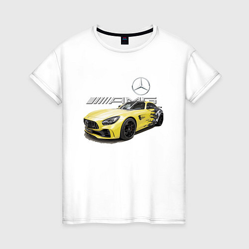 Женская футболка Mercedes V8 BITURBO AMG Motorsport / Белый – фото 1