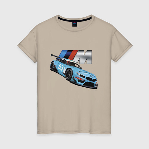 Женская футболка BMW M Performance Motorsport / Миндальный – фото 1