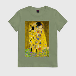 Женская футболка Поцелуй картина Климта