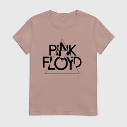 Женская футболка PINK FLOYD LOGO ПИНК ФЛОЙД