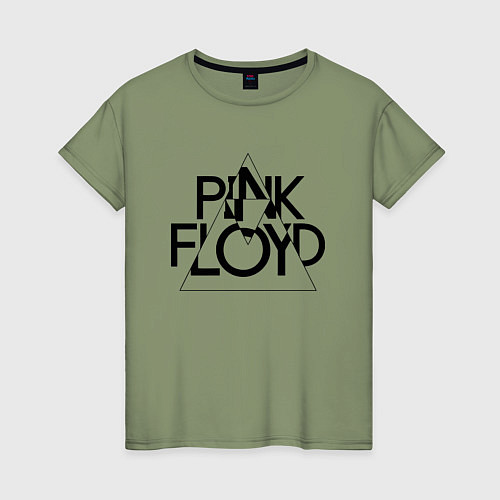 Женская футболка PINK FLOYD LOGO ПИНК ФЛОЙД / Авокадо – фото 1