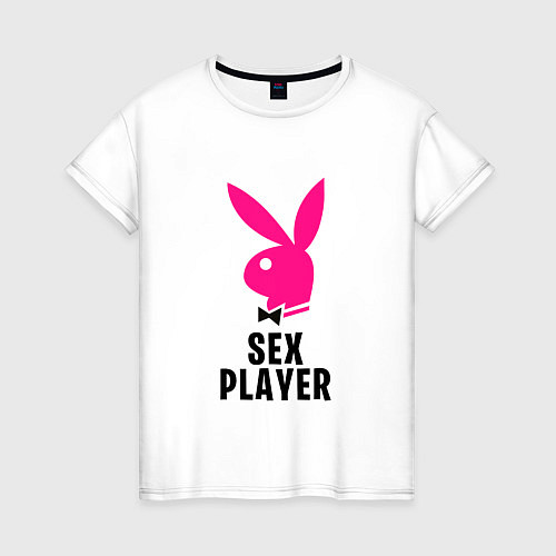 Женская футболка СЕКС ИГРОК PLAYBOY / Белый – фото 1