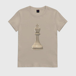Женская футболка Шахматная фигура Белый король