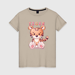 Женская футболка Cute little tiger
