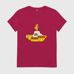 Женская футболка The Beatles Yellow Submarine в дудл стиле