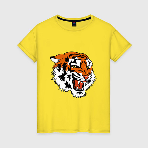 Женская футболка Smiling Tiger / Желтый – фото 1