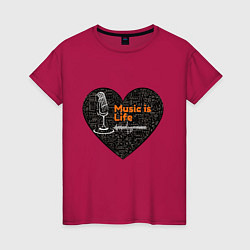Женская футболка Пойте с каждым ударом сердца
