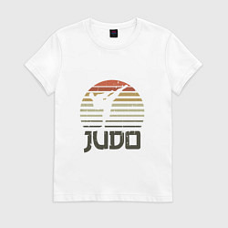 Футболка хлопковая женская Judo Warrior, цвет: белый