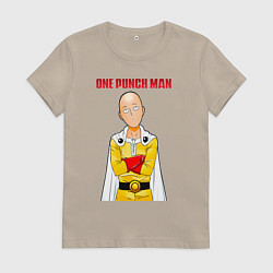Женская футболка Сайтама безразличие One Punch-Man