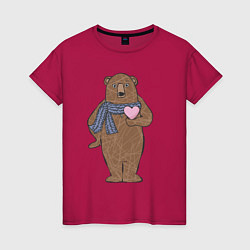 Женская футболка Медвежий романтик